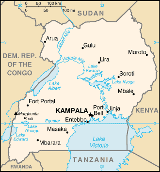 (Uganda map from CIA Factbook)